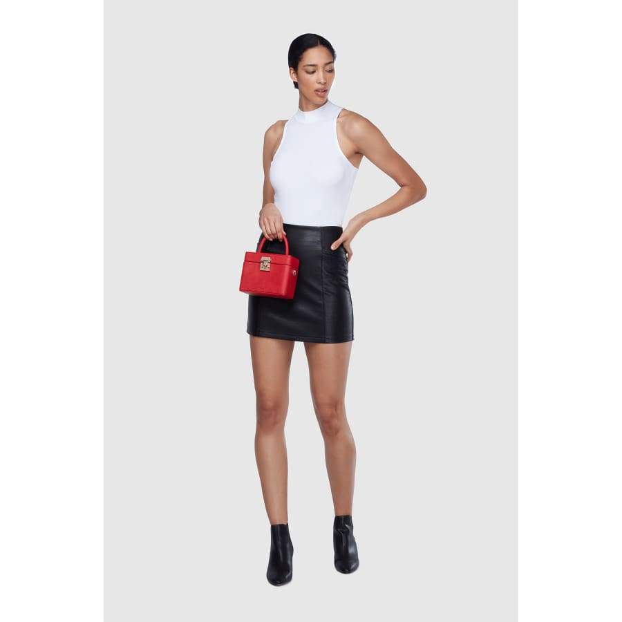 Mae Pink Satchel Vegan Cross Body Bag-2